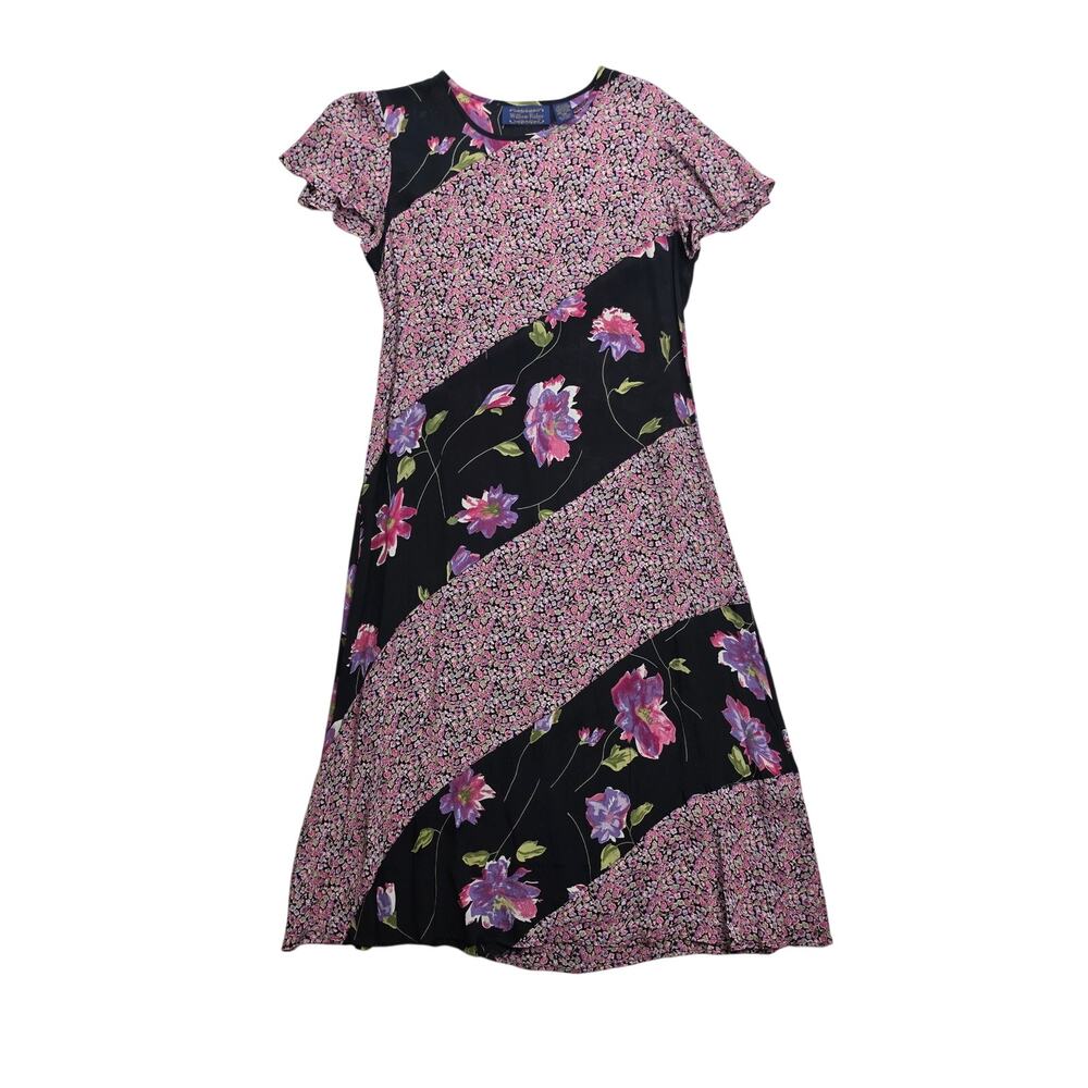 Willow Ridge Women's Vintage 90s Floral Maxi Dress Size Petite Medium
